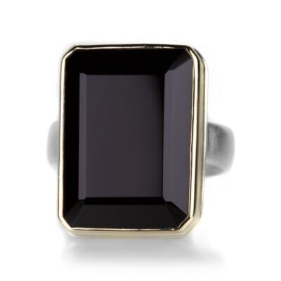 Rings Jamie Joseph  | Rectangular Table Cut Black Onyx Ring