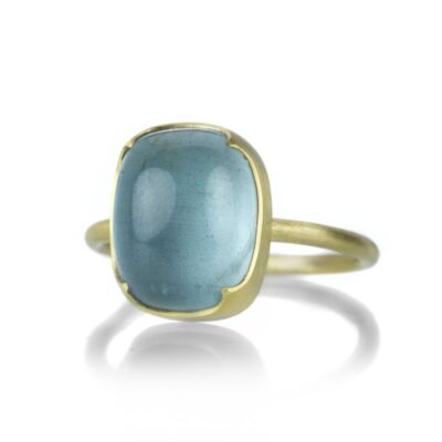 Rings Gabriella Kiss  | 18K Cushion Shaped Aquamarine Ring