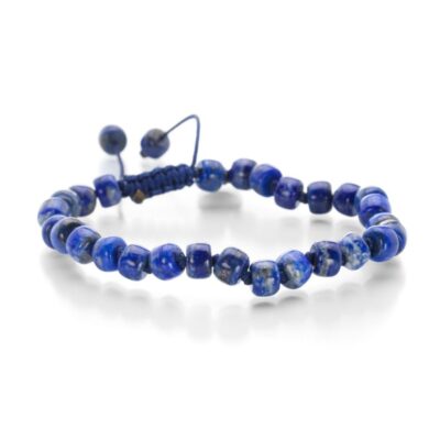 Bracelets Joseph Brooks  | Smooth 6Mm Lapis Barrel Bracelet