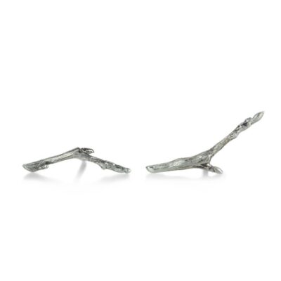 Earrings Gabriella Kiss  | Sterling Silver Asymmetrical Branch Studs