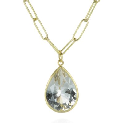 Necklaces Maria Beaulieu  | Teardrop White Beryl Pendant (Pendant Only)