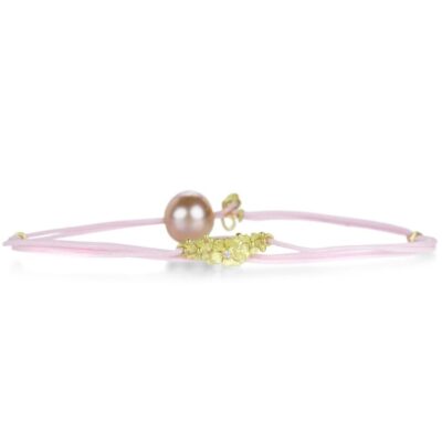 Bracelets Lene Vibe  | Pink Cord Floral Bracelet