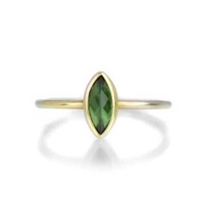 Rings Gabriella Kiss  | Marquise Green Tourmaline Ring