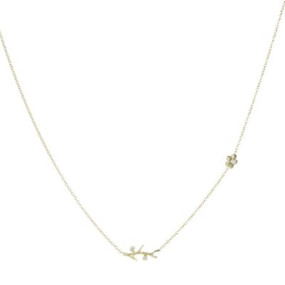 Necklaces Victoria Cunningham  | Tiny Branch And Flower Necklace