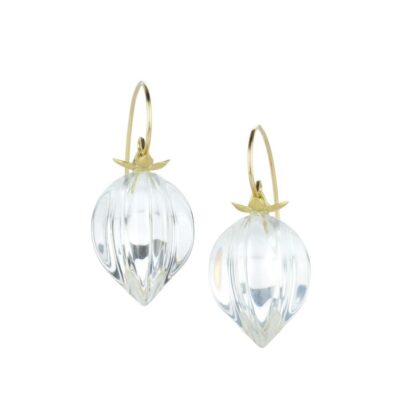 Earrings Gabriella Kiss  | Quartz Crystal Chinese Lantern Earrings