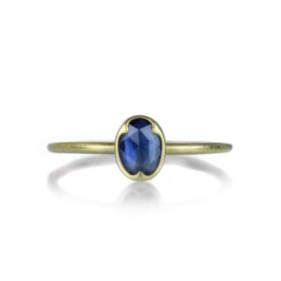 Rings Gabriella Kiss  | Dark Blue Rose Cut Sapphire Ring