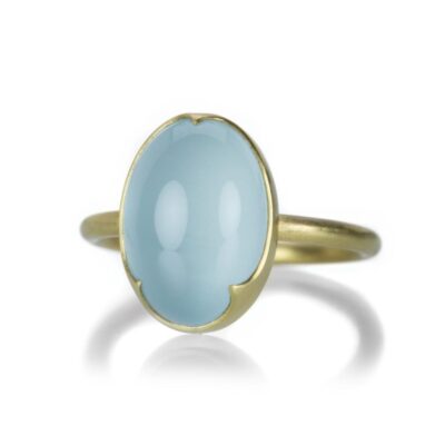 Rings Gabriella Kiss  | Oval Silky Aquamarine Ring