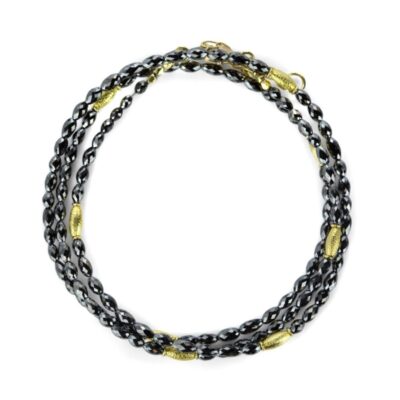 Bracelets Barbara Heinrich  | Oval Black Diamond Wrap Bracelet