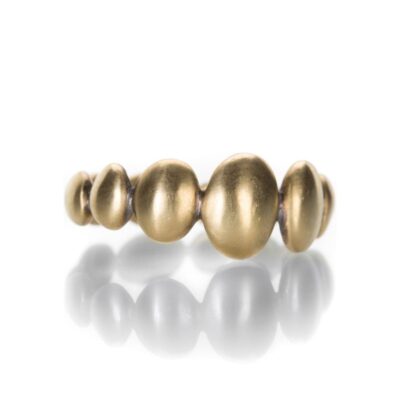 Rings Gabriella Kiss  | 18K Yellow Gold Row Of Pebbles Ring