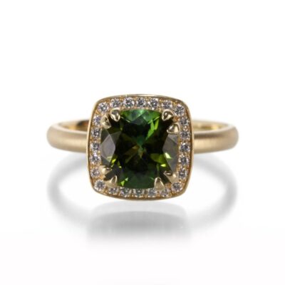 Rings Anne Sportun  | Green Tourmaline Double Claw Ring