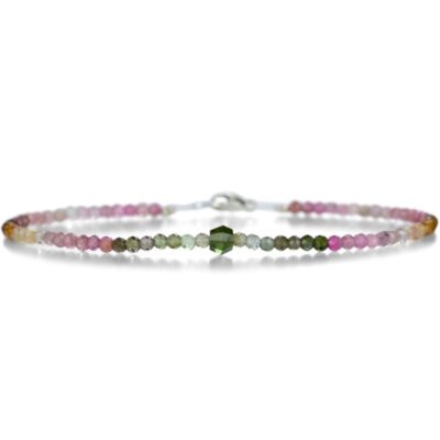 Bracelets Margaret Solow  | Watermelon Tourmaline Beaded Bracelet