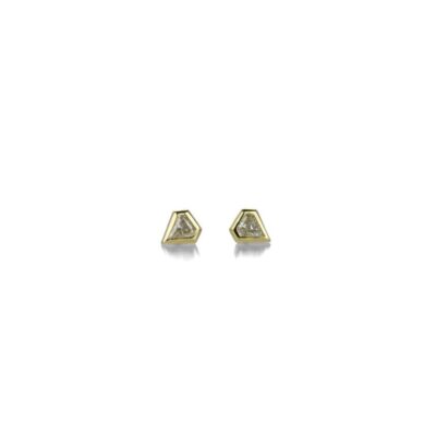 Earrings Diana Mitchell  | 18K Shield Shaped Diamond Studs