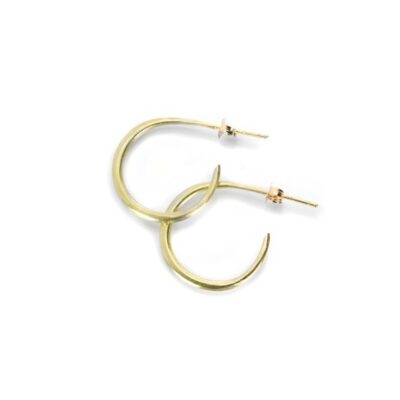 Earrings Rosanne Pugliese  | Gold Crescent Moon Earrings