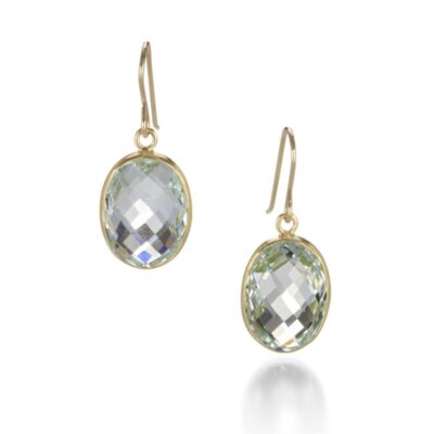 Earrings Maria Beaulieu  | Oval Aquamarine Earrings