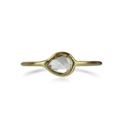 Rings Margaret Solow  | 18K White Rose Cut Diamond Ring