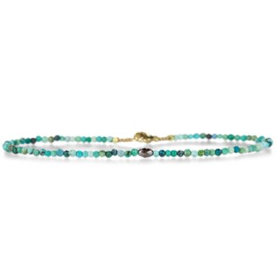 Bracelets Margaret Solow  | Faceted Turquoise And Diamond Bracelet