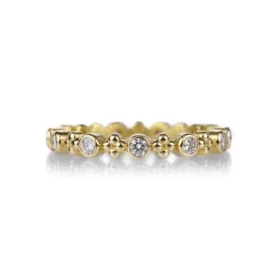 Rings Barbara Heinrich  | 18K Yellow Gold Quad Ring With Diamonds