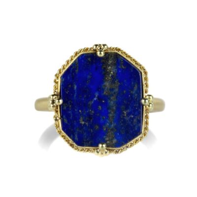 Rings Amali  | Lapis Octagon Slab Ring