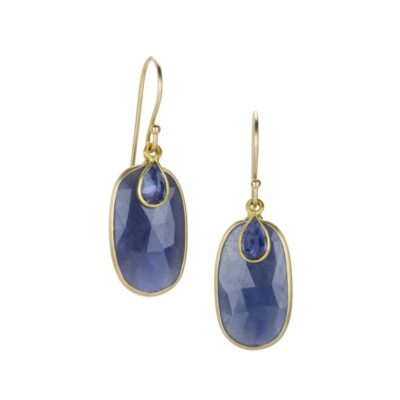 Earrings Margaret Solow  | Sapphire And Tanzanite Drop Earrings