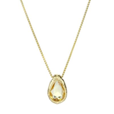 Necklaces Page Sargisson  | Rose Cut Yellow Sapphire Pendant Necklace