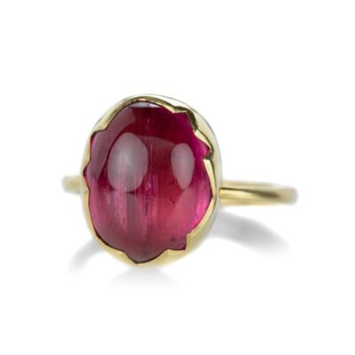 Rings Annette Ferdinandsen  | Rubellite Tourmaline Egg Ring