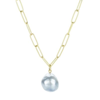 Necklaces Maria Beaulieu  | Soft Gray South Sea Pearl Pendant (Pendant Only)