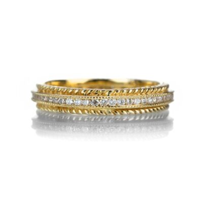 Rings Sethi Couture  | White Diamond Olivia Band