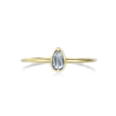 Rings Gabriella Kiss  | Pear Shaped Pale Blue Sapphire Ring