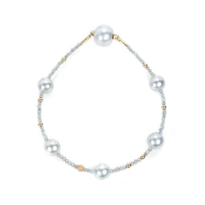 Bracelets Gellner  | Rose Gold Diamond And Pearl Bracelet