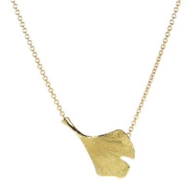 Necklaces John Iversen  | Baby Ginkgo Pendant Necklace