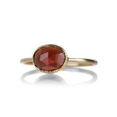 Rings Margaret Solow  | Faceted Oval Garnet Ring