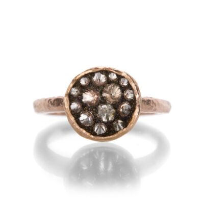 Rings Todd Pownell  | Rose Gold Diamond Crater Ring