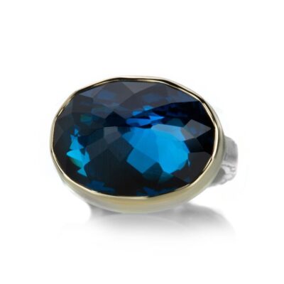 Rings Jamie Joseph  | Faceted Oval London Blue Topaz Ring