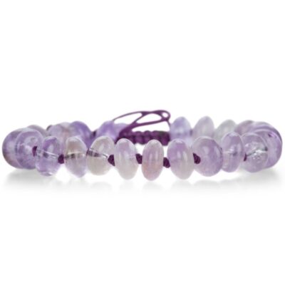 Bracelets Joseph Brooks  | 10Mm Smooth Amethyst Rondelle Bracelet