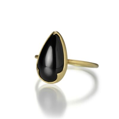 Rings Gabriella Kiss  | Black Spinel Pear Shaped Ring