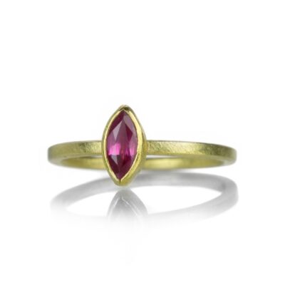 Rings Petra Class  | Faceted Ruby Marquise Ring