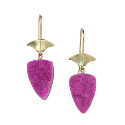 Earrings Annette Ferdinandsen  | Pink Druzy Arrowhead Earrings