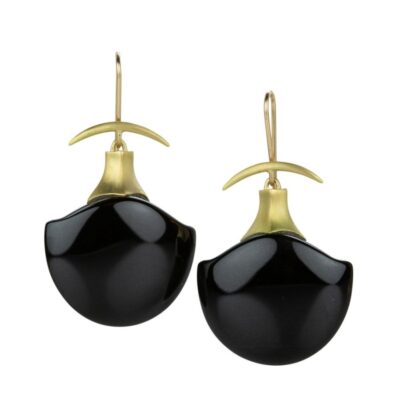 Earrings Gabriella Kiss  | 18K Black Jade Amphorae Earrings