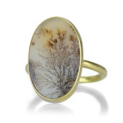 Rings Gabriella Kiss  | Oval Vertical Dendritic Quartz Ring