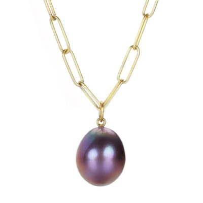 Necklaces Maria Beaulieu  | Purple Pearl Pendant (Pendant Only)