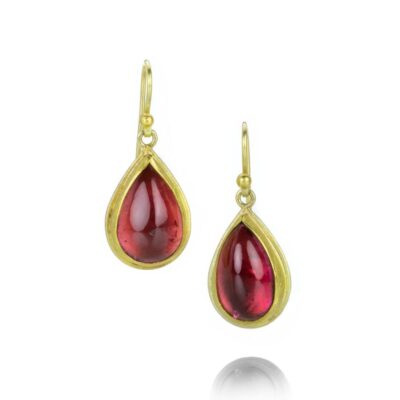 Earrings Petra Class  | Teardrop Red Tourmaline Drop Earrings