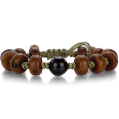 Bracelets Joseph Brooks  | Antique Bodhi Seed Bead Bracelet With Tourmaline