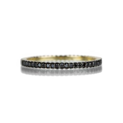 Rings Sethi Couture  | Black Diamond Scallop Band