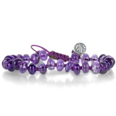 Bracelets Joseph Brooks  | 8Mm Smooth Dark Amethyst Beaded Bracelet