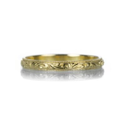 Rings Diana Mitchell  | Hand Engraved Scroll Band