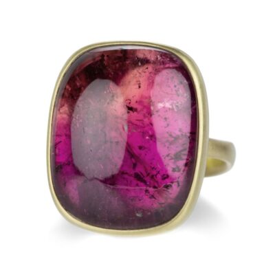 Rings Lola Brooks  | Pink Orange Cushion Tourmaline Ring