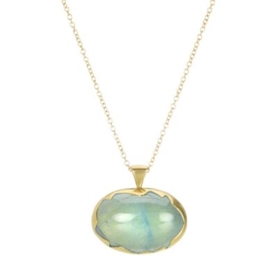 Necklaces Annette Ferdinandsen  | Aquamarine Egg Necklace