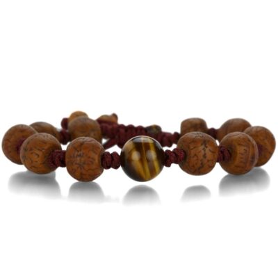 Bracelets Joseph Brooks  | Bodhi Seed Bead Bracelet With Gold Tiger’S Eye