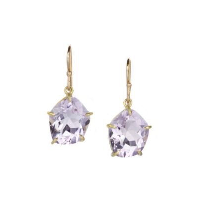 Earrings Rosanne Pugliese  | Mini Lavender Amethyst Petal Drop Earrings