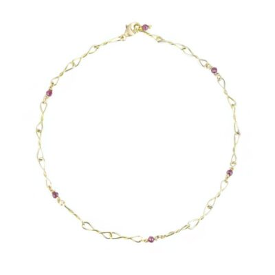 Bracelets Lene Vibe  | Twisted Link Bracelet With Rubies